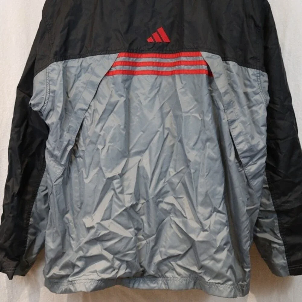 Adidas Gray & Black Pullover Windbreaker XL